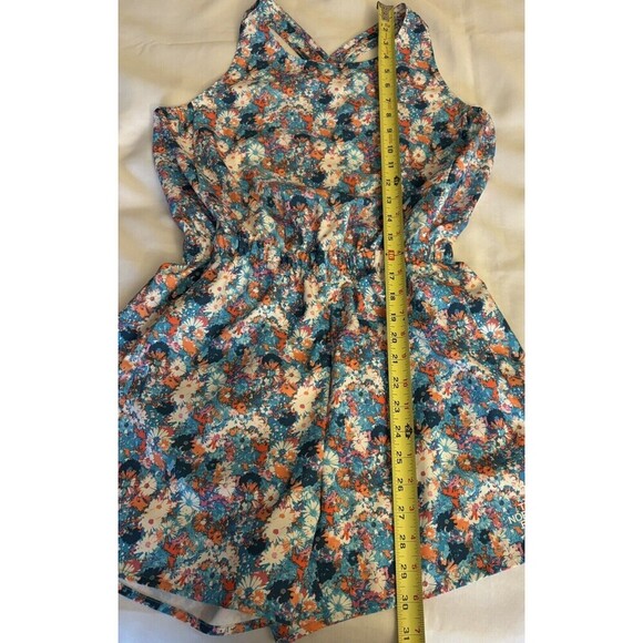 THE NORTH FACE Amphibious Active Romper Girls XL 14/16 Blue Floral Short Stretch - Picture 16 of 16